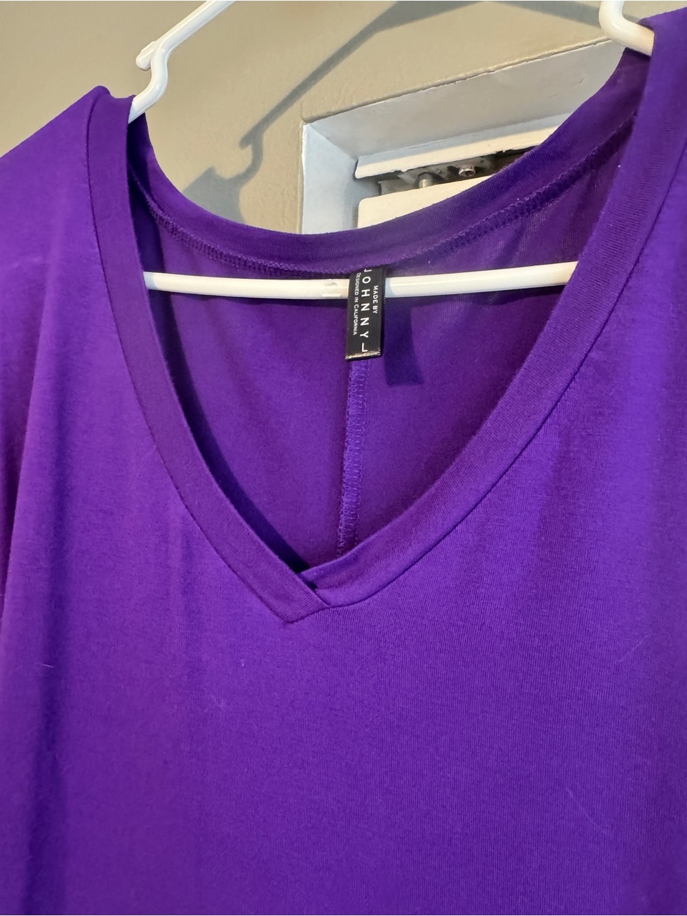 Made by Johnny Purple Oversized V-Neck Dolman Tunic Mini Dress L - Picture 4 of 8